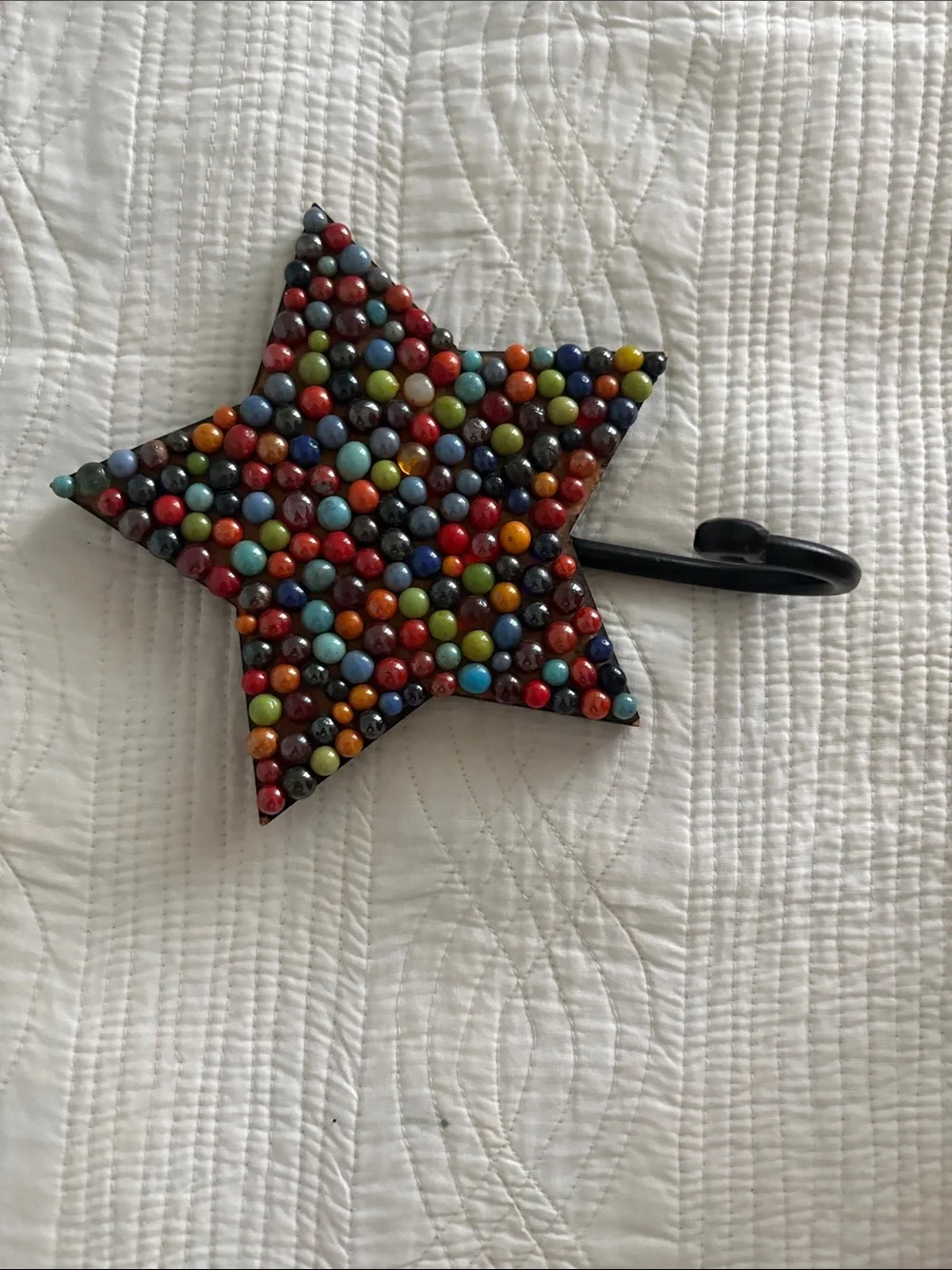 West Elm Beaded Multicolor Star Wall Hook